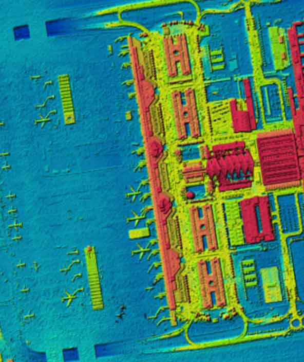 Digital surface model of Munich airport in Germany 