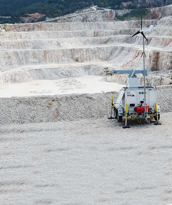 radar installation monitors a mine