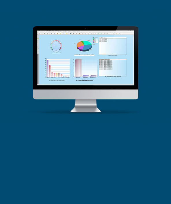 A smart manufacturing dashboard at sheet metal subcontractor AFDL.