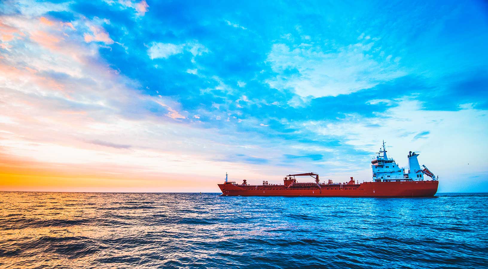 Tanklastschiff in der Nordsee