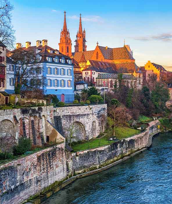 Journée paisible et ensoleillée à Bâle, Suisse