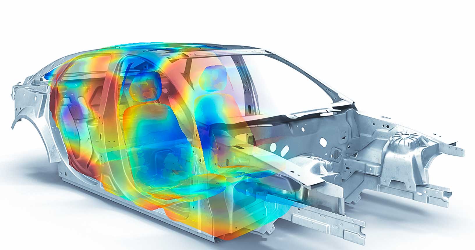 Simulation vibroacoustique d’une carrosserie de véhicule en blanc