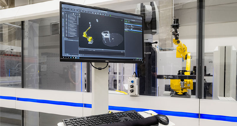 Robotic automation with Hexagon software and tracker at Skoda