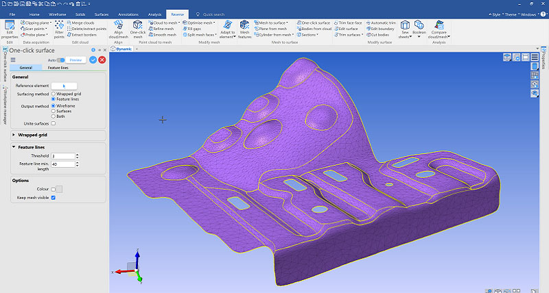 DESIGNER 2022,3 Miglioramenti del reverse engineering