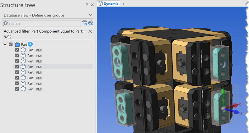 DESIGNER 2022.3 Structuurboom filtering