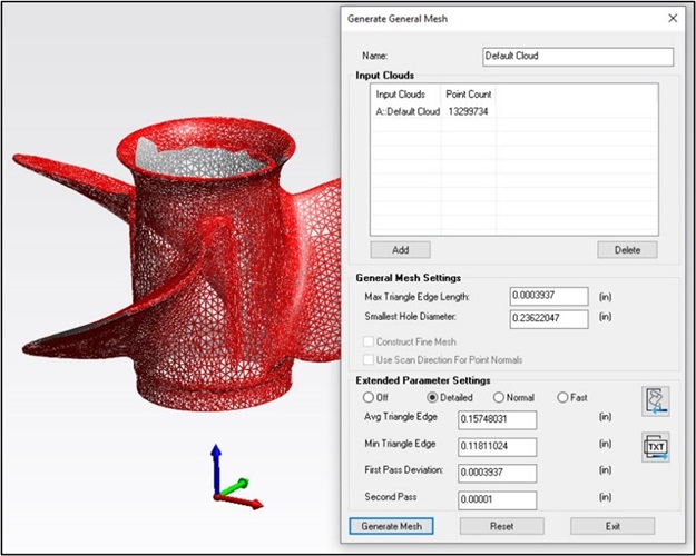 general mesh dialog box