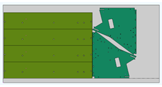 2 sets of differing nested parts showing few gaps