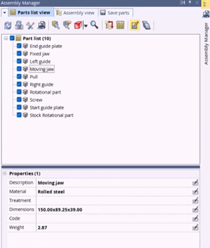 A folder structure within VISI showing the automation manager