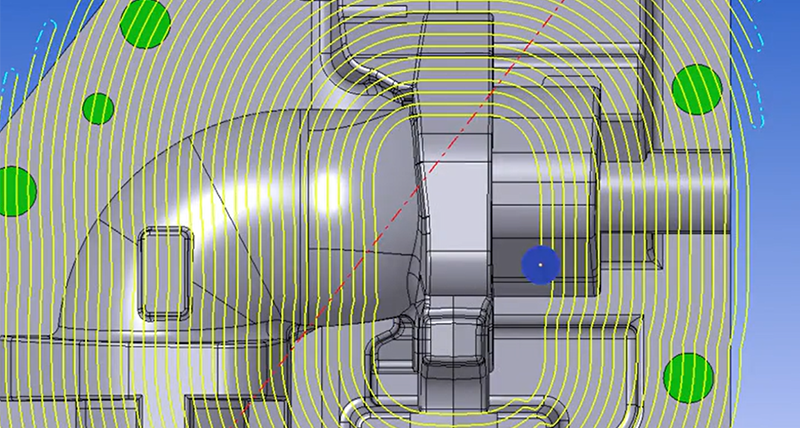 Concentric pattern in global roughing