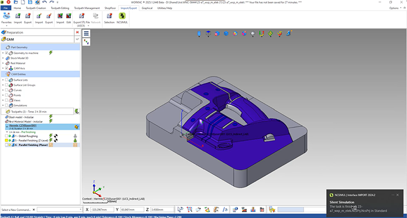 Verifying NC programs with NCSIMUL